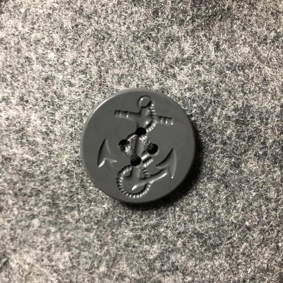 Schott Pea Coat 740N Wool Jacket Gray Size 42 Vintage Outerwear - Image 3 of 4