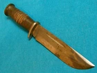 VINTAGE WW2 CATTARAUGUS 225Q US MILITARY COMBAT FIGHTING SURVIVAL BOWIE KNIFE VG