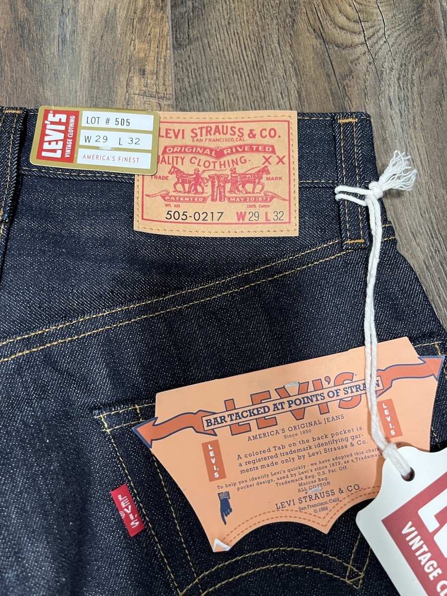 Levis Jeans Mens 29x32 Blue 505 XX 1967 Selvedge Japanese Denim