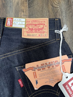Levis Jeans Mens 29x32 Blue 505 XX 1967 Selvedge Japanese Denim