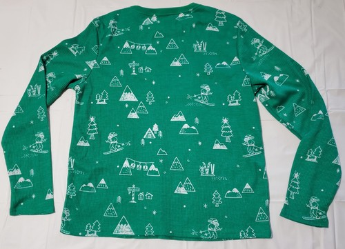 Wondershop Kids Pajama Top Christmas Size 14 (XL) Polyester Sleepware Green - Picture 2 of 4