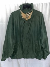 Vtg Burberrys London Nova Check Harrington Jacket Green Men  s Large