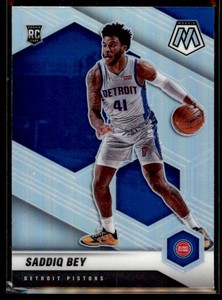 Saddiq Bey 2020-21 Panini Mosaic Silver Prizm RC #209 Detroit Pistons