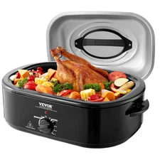 Electric Roaster Oven 20QT Turkey Roaster Oven with Self-Basting Lid 1450W