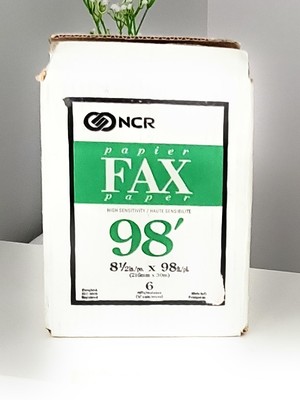 Box of 6 NCR High Sensitivity Thermal Fax Paper Roll