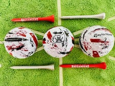 Taylormade NFL Tampa Bay Buccaneers Speedsoft Ink 3 Golf Balls One Sleeve