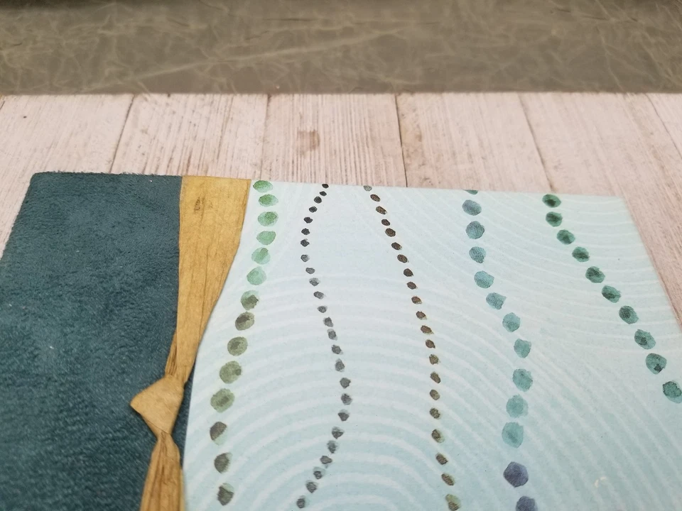 C.R. Gibson Gracey Knight Organics Photo Album Teal Felt Dotted Lines 40 Photos - Image 2 of 4