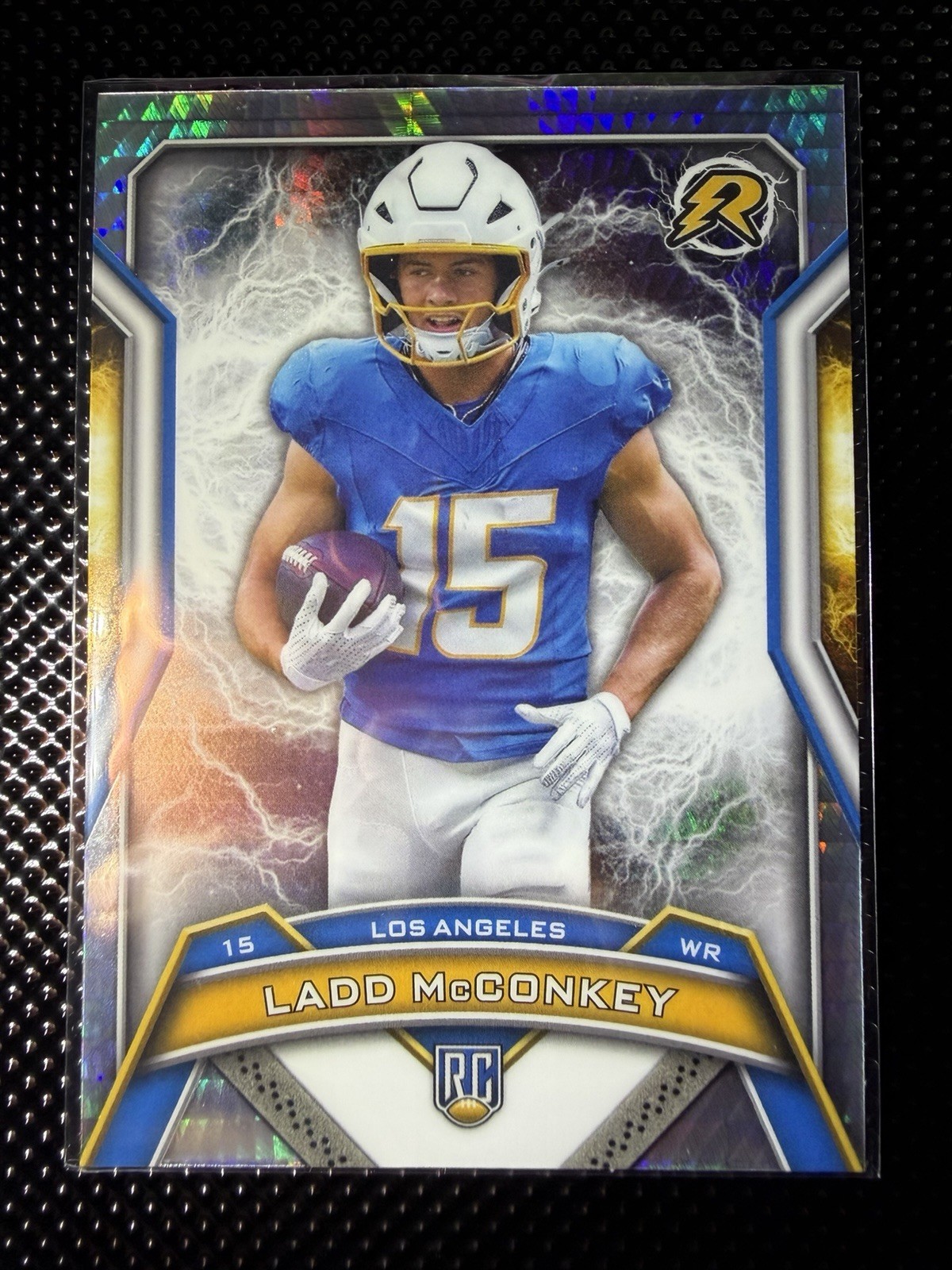 2024 Topps Football Resurgence Ladd McConkey Silver Static #154 RC