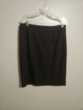 Calvin Klein Skirt Womens Black Pencil Straight Modern Career Size 10
