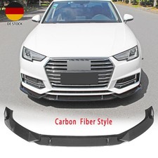 Front Spoiler Lippe Stoßstange Carbon Optik für Audi A4 B9 8W 2017-2019 S-LINE