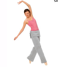 NWT Sansha "Carry" dance red fleece pants size M/Sansha 4