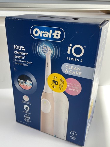 ORAL B io Series 2 Toothbrush Gum Pressure Sensor Rechargeable Pink & Case - Picture 5 of 9