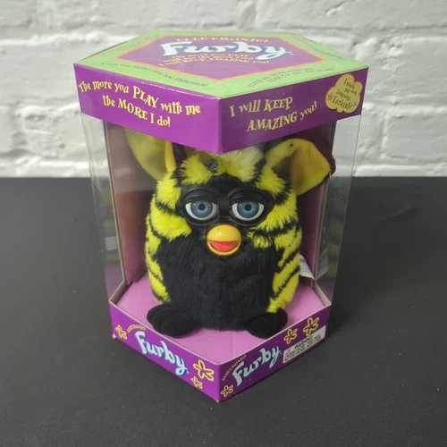 Vintage 1999 Tiger Furby Bumblebee 90s Toy