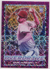 2021 Panini Overdrive Pink Velocity #16 Dane Dunning Texas Rangers