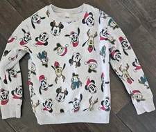 Kids Jumping Beans Size 8 Disney Characters Christmas Sweatshirt Mickey Minnie 