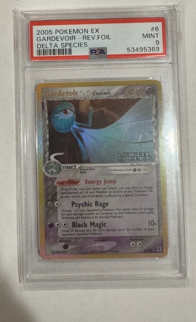 Pokemon Gardevoir Reverse Holo Rare 6/113 EX Delta Species Stamped Card PSA 9