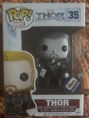 Funko Pop Marvel Thor Dark World Black & White #35 Gemini Exclusive + Protector