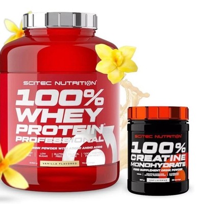 Protein 100% Whey 2350g Vanille Scitec Nutrition +Creatin 300g