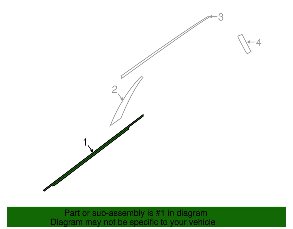 Nissan Sentra 2013-2019 genuino - Moldura de cinturón 82821-3SG0A Foto 2 de 2