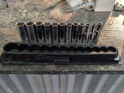 #ad SNAP ON TOOLS PAKTY227 MAGNETIC SOCKET TRAY BLACK With Deep Metric Sockets $45.00