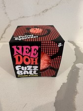 Nee Doh Needoh Fuzz Ball Velvet Squeeze Stress Fidget Sensory Toy TikTok Orange