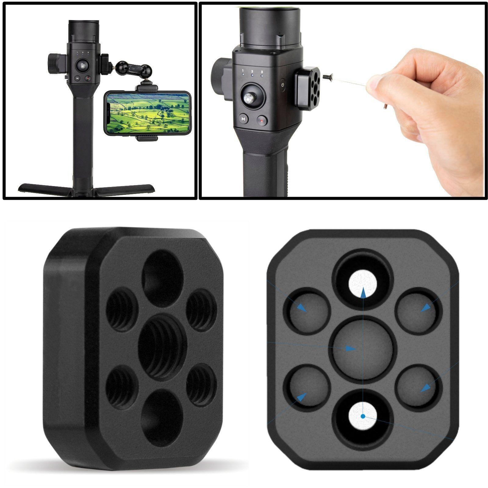 Protable Alloy Mount Extension Plate Adapter For DJI Ronin S Gimbal Stabilizer