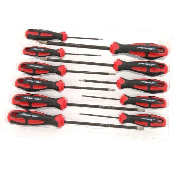 DIAMOND TIPPED TAMPER PROOF STAR SCREWDRIVER SET 11 PIECE - CT1782