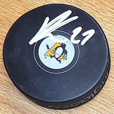 AUTOGRAPHED RYAN GRAVES  Pittsburgh Penguins Hockey Puck - w / COA