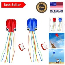 Easy to Fly Red  Blue Octopus Kites - Fun Outdoor Activity for All Ages