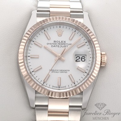 Rolex Datejust 36 126231 2019 Edelstahl Rosegold 750 Automatik Gold
