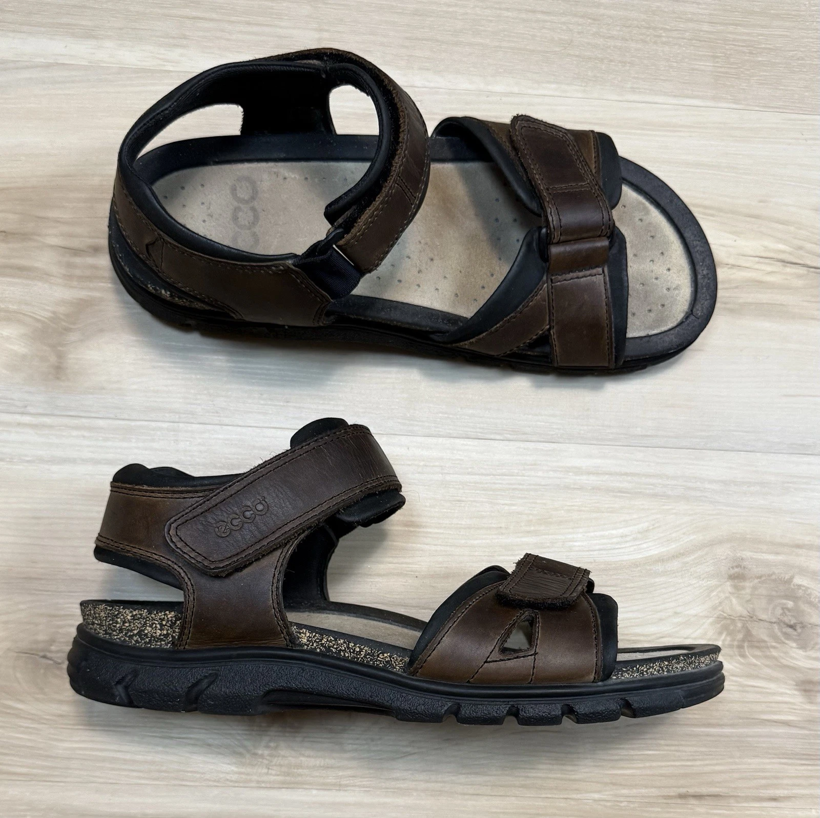 Sandali sportivi ECCO Yucatan in sughero cinturino alla caviglia pelle marrone uomo 43 EU 9 9 5 US