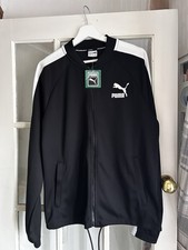 Image of PUMA archive T7 Full Zip Jacket Medium Black & White Mens Medium