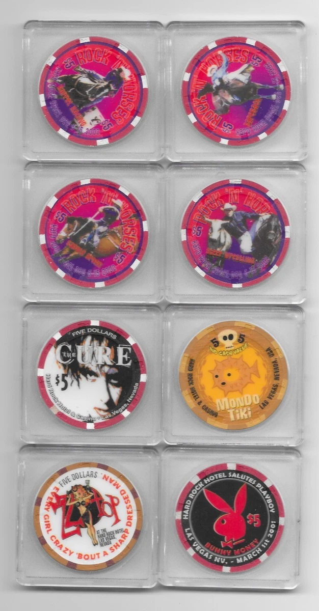 Hard Rock Chip In Collectible Individual $5 Casino Chips for sale