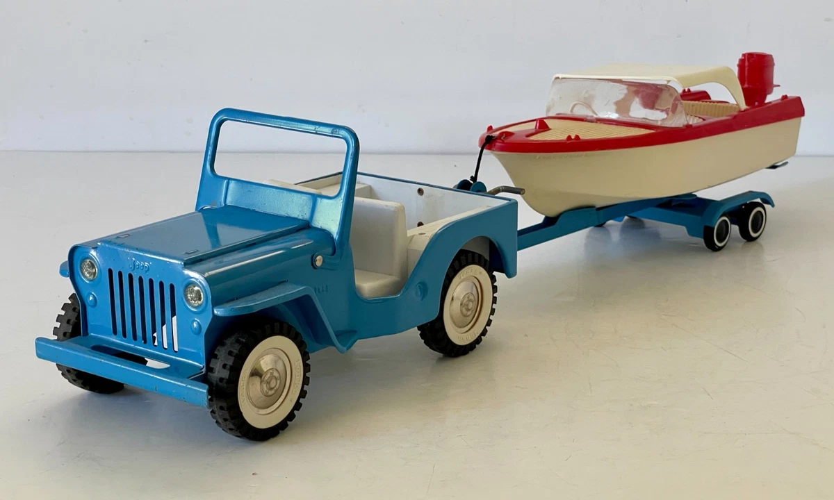 Tonka Jeep ブリキ ミニカー トレーラー付き Tonka Jeep ブリキ ミニカー トレーラー付き Tonka Jeep Vintage