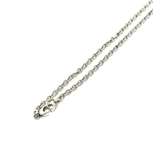 GUCCI Unisex Necklace Interlocking G Pendant GG Logo Motif Chain Silver - Picture 8 of 10