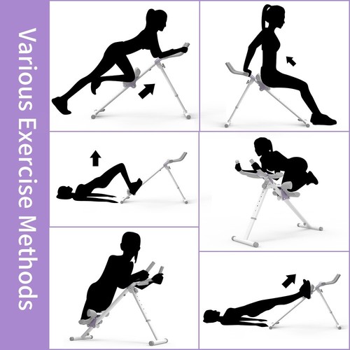 leikefitness Height Adjustable Ab Trainer Abdominal Whole Body Workout Machine - Picture 8 of 10