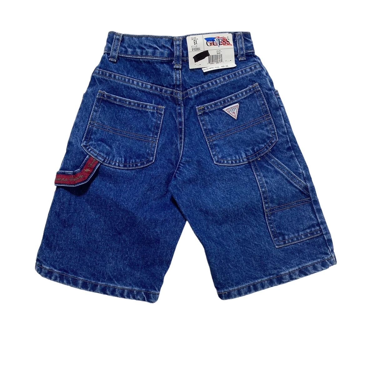 VINTAGE New Guess Jean Shorts Youth Size Denim Boys Girls 90s 6X 7