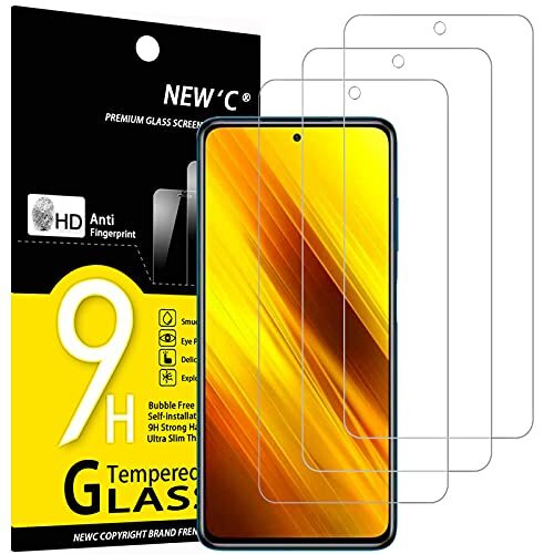 NEW'C 3 Pezzi, Vetro Temperato per Xiaomi Poco X3 / Poco X3 Pro/Poco X3 (Y7N)