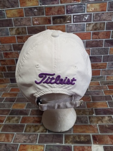 Titleist Golf Women's Hat Cap Purple/White Adjustable Strap back Logo Authentic - Picture 3 of 8