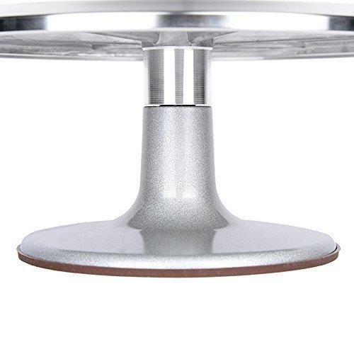 Kuchenständer, Ohuhu Aluminium drehbarer Drehteller 12" drehbar silber - Bild 10 von 10
