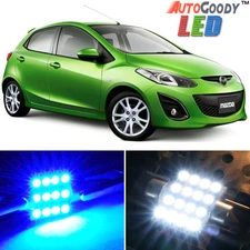 6 x Premium Blue LED Lights Interior Package Kit for 2011-2014 Mazda 2 + Tool