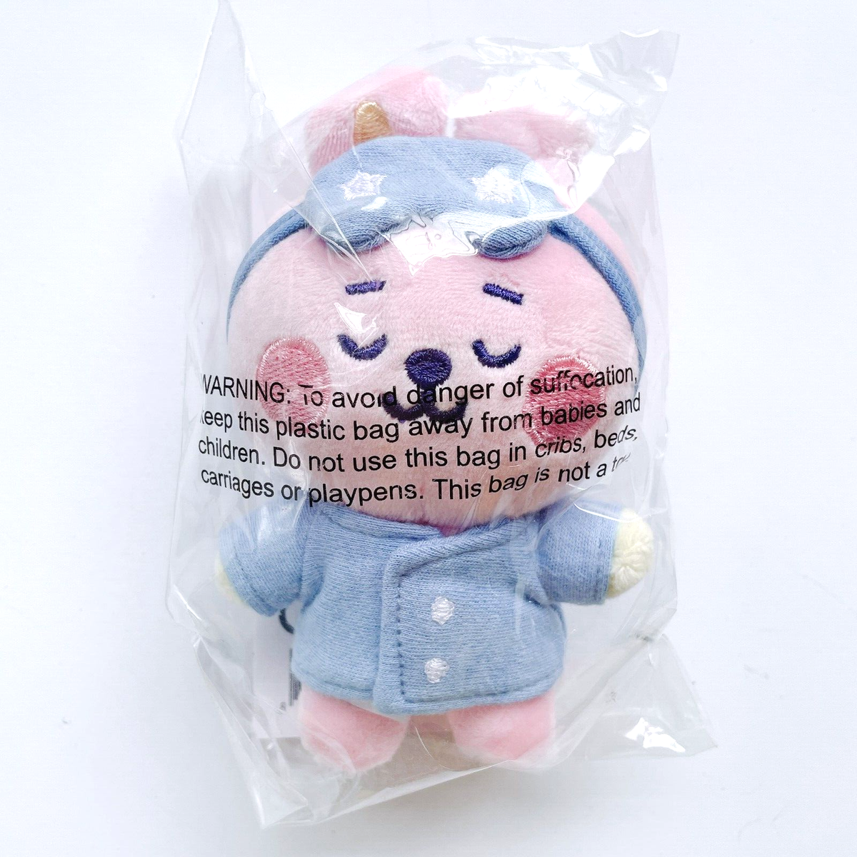 BTS BT21 Official Authentic Cooky Pajama Bag Charm Key Chain Doll
