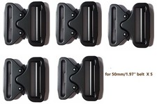 5 x New Metal Belt Buckle Tactical Nylon Rescue Rigger Quick Release 50MM Black