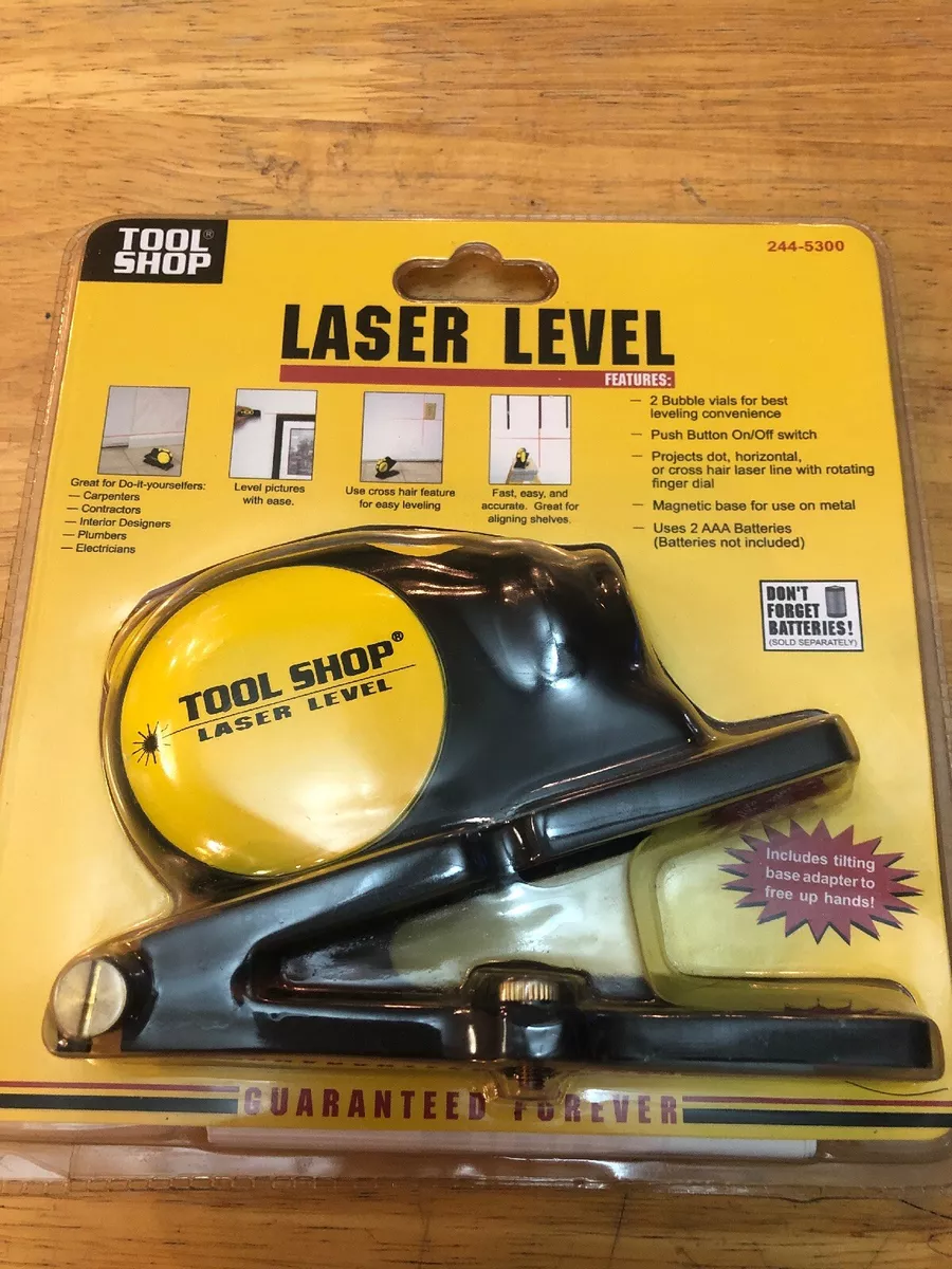 TOOL SHOP Battery Operated Laser Level Model 244 5300 carpentry flip measure