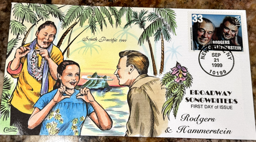 #3345-50 Broadway Songwriters Collins Hand-painted Complete set of 6 FDC - Picture 7 of 7
