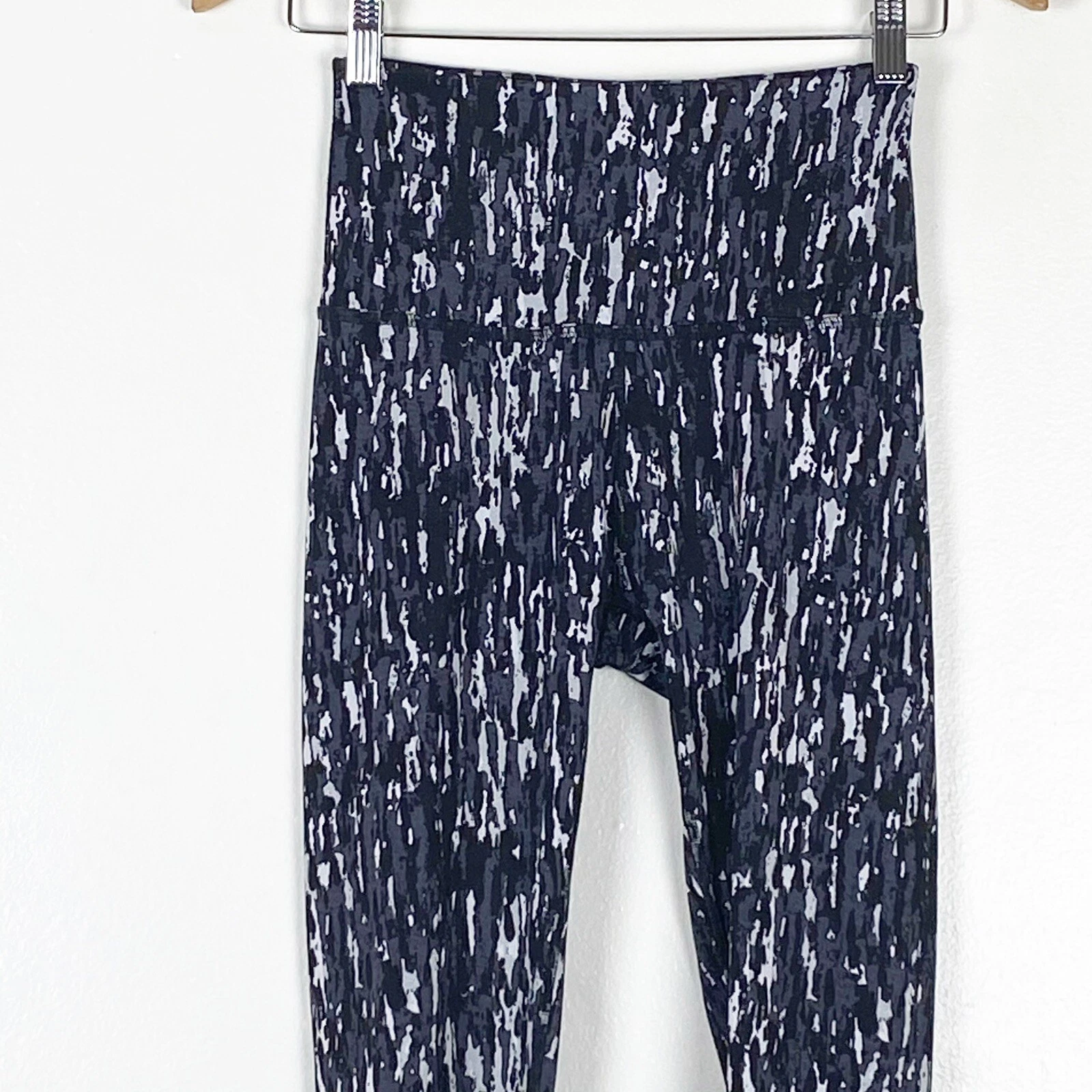 beyond-yoga high waisted pom pom mesh hem leggings