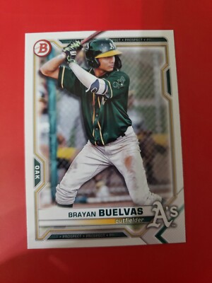 Bryan Buelvas 2021 Bowman Draft BD-39 paper base , Oakland Athletics , A's