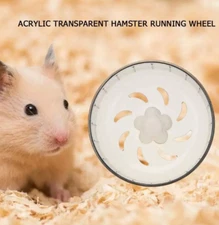 Small Pet Hamster Running Wheels Transparent Hamster  Jogging Treadmill 