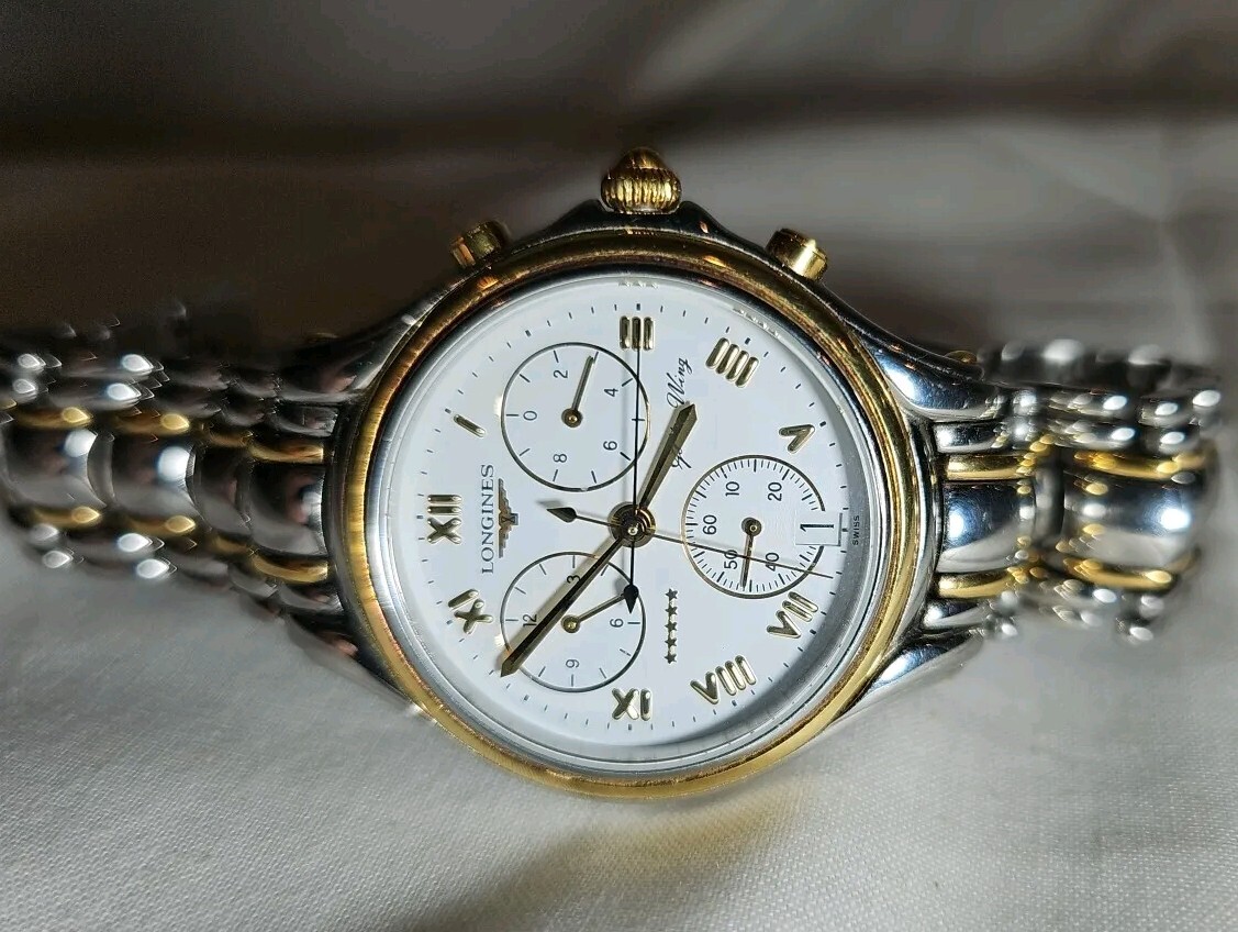 Vintage 1969 Longines Golden Wing Gold Mens Watch L3.610.5 35mm