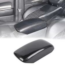 Carbon Fiber Armrest Box Panel Cover Trim For Jeep Grand Cherokee Durango 11-20
